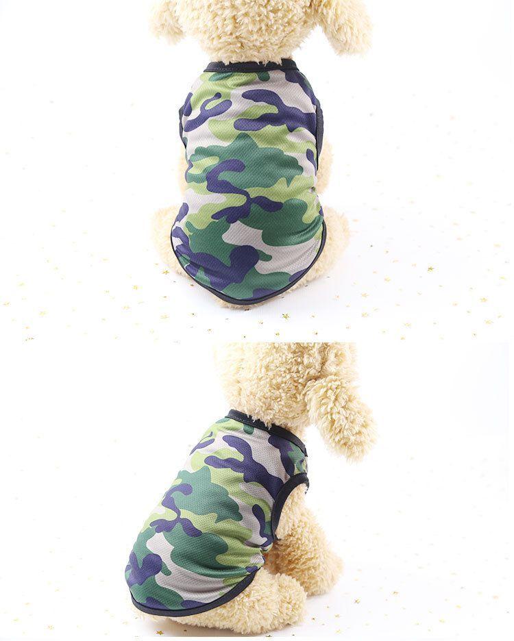 Polera Camuflaje para Mascotas Ropa Perros Gatos de Primavera-2