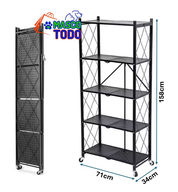 Estante Plegable Rack Metálico Organizador Multiuso 5 Niveles-2