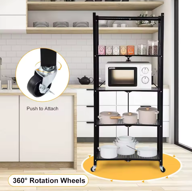 Estante Plegable Rack Metálico Organizador Multiuso 5 Niveles-5