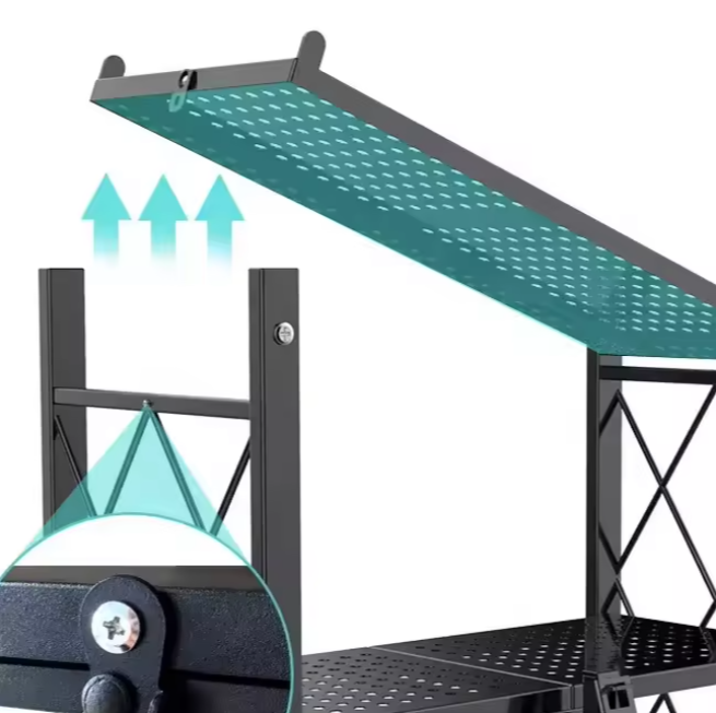 Estante Plegable Rack Metálico Organizador Multiuso 5 Niveles-6
