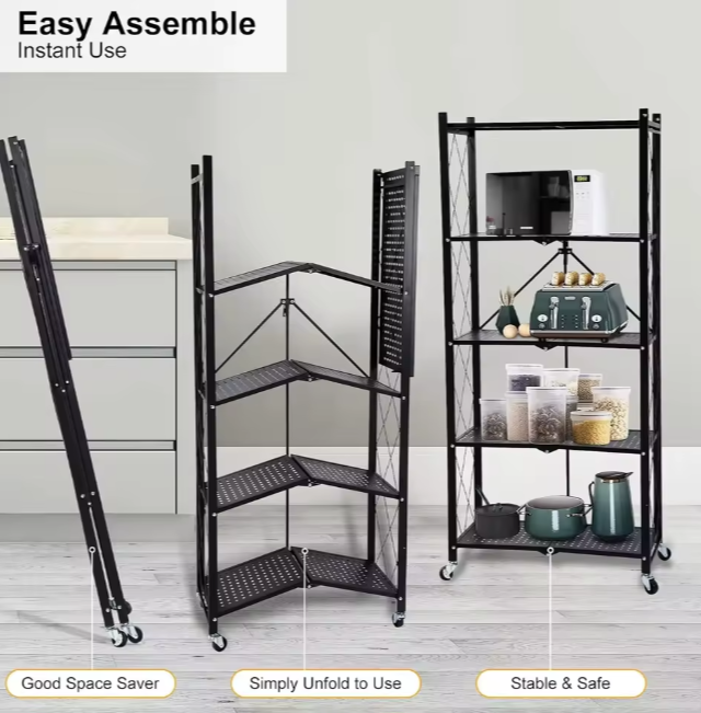 Estante Plegable Rack Metálico Organizador Multiuso 5 Niveles-7