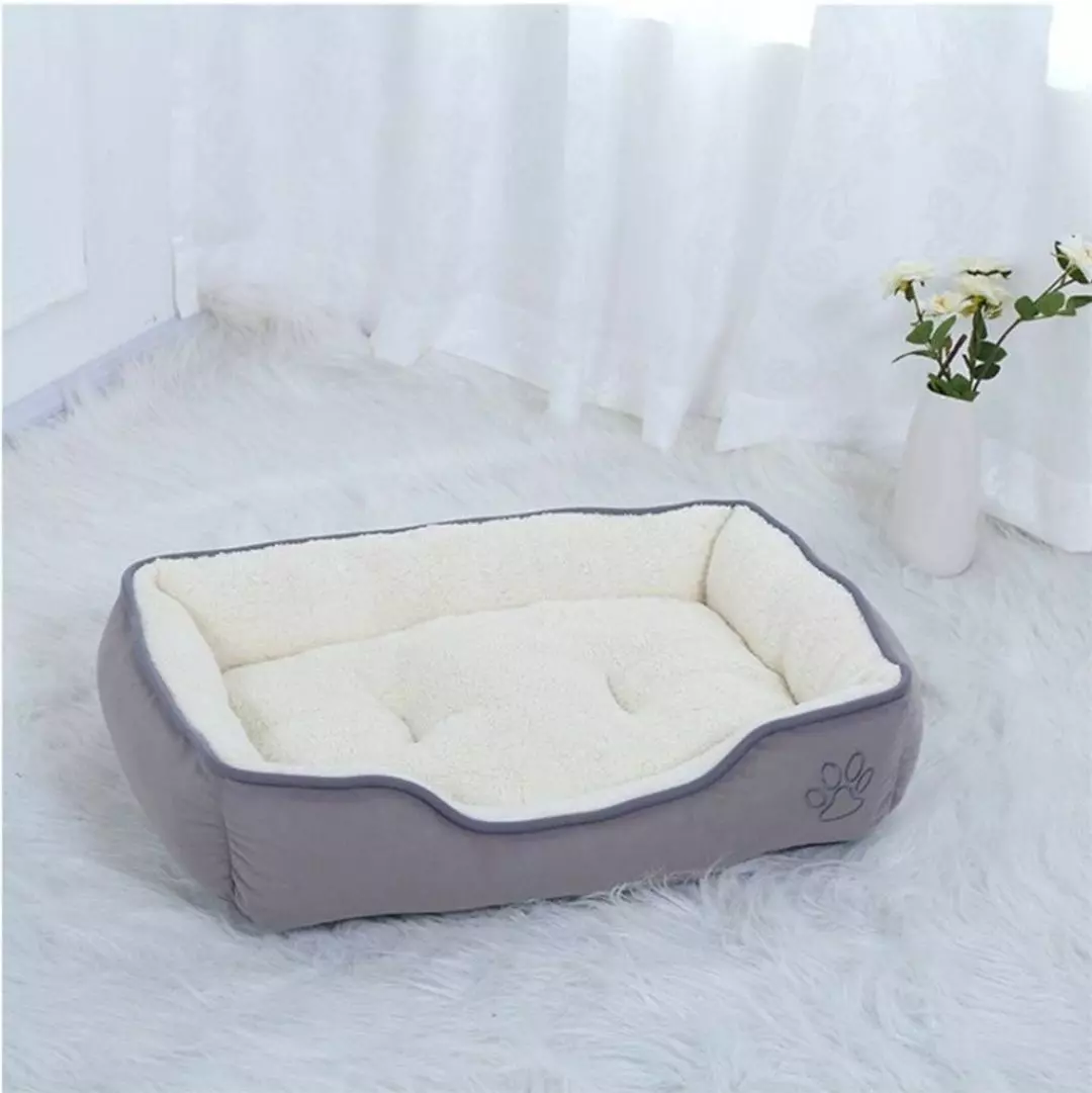 Cama Premium 2 Piezas para mascotas Color Talla L Gris-2