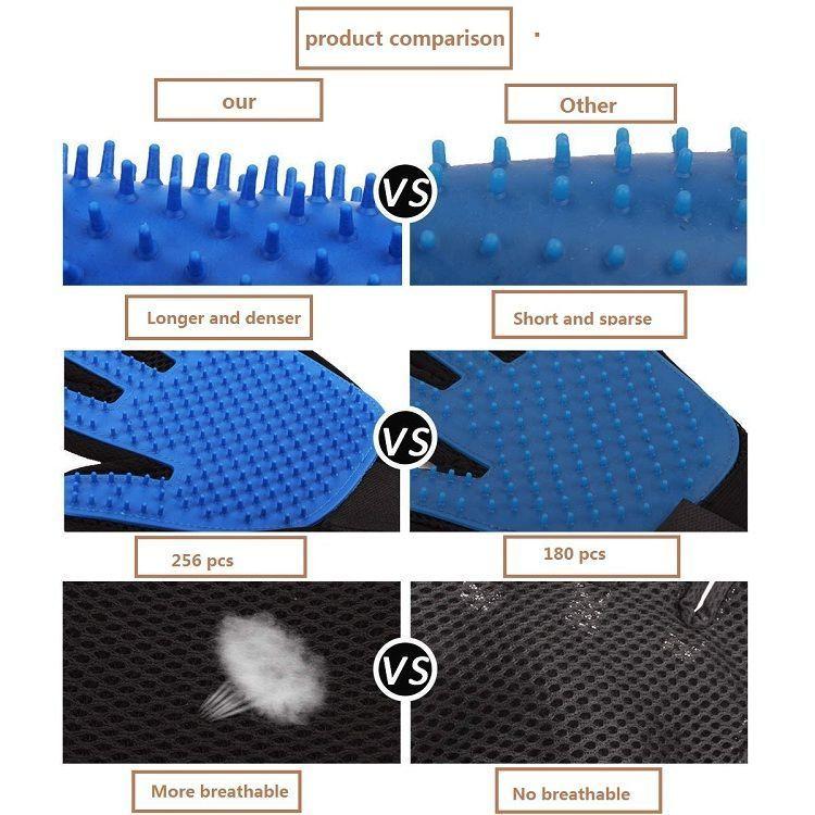 Guante Azul Saca Pelos Pelusas Mascotas Perros y Gatos-2