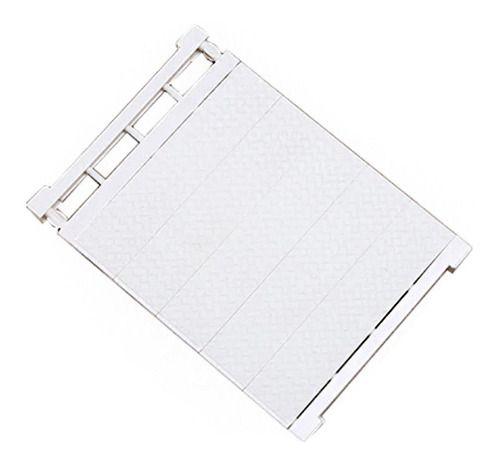 Repisa organizadora ajustable de 75 a 120 cm blanco-0