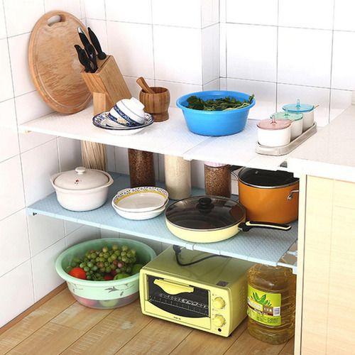 Repisa organizadora ajustable de 75 a 120 cm blanco-1