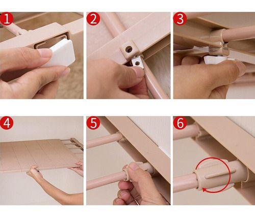 Repisa organizadora ajustable de 75 a 120 cm blanco-6