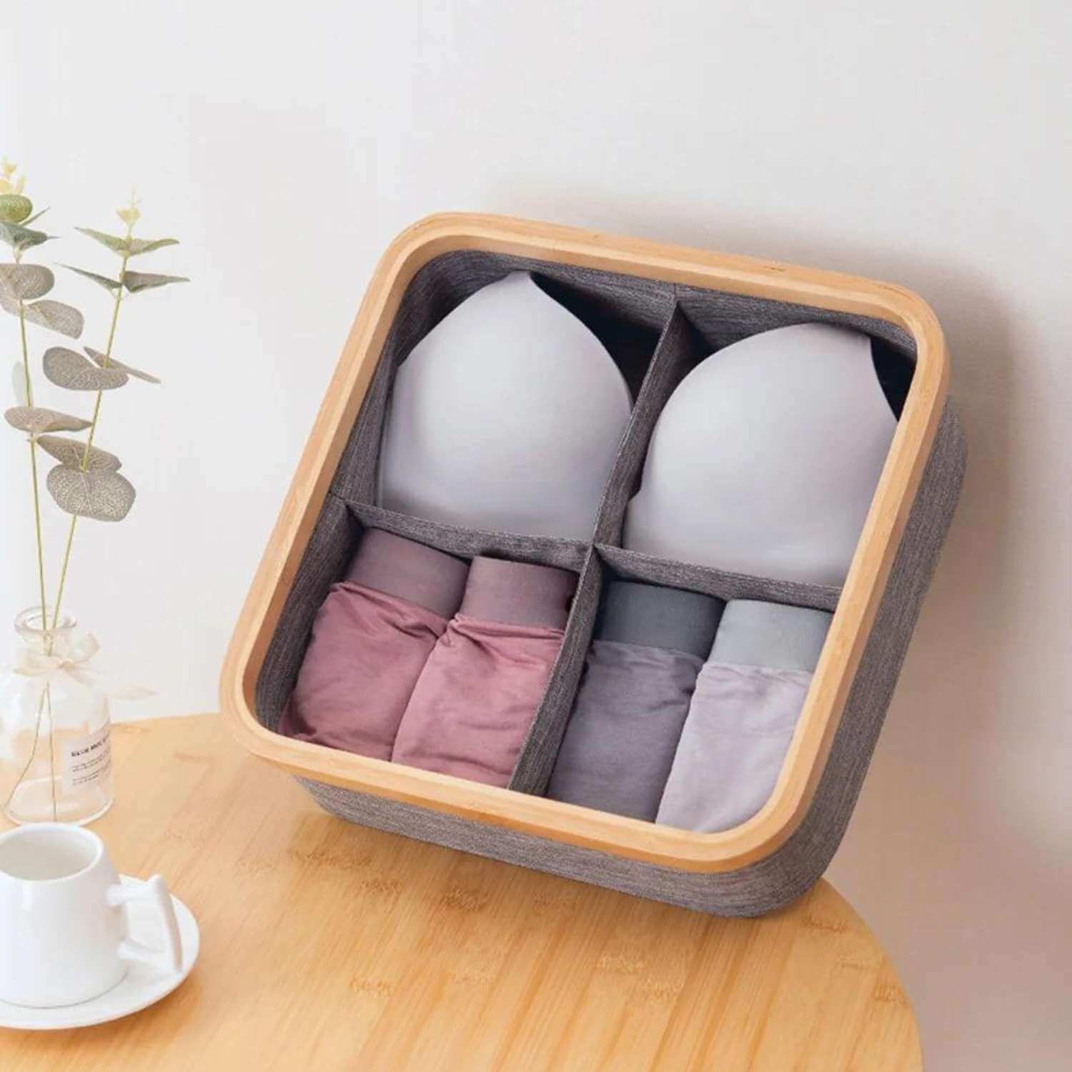 Organizador de clóset 4 divisiones de tela 30x30 cm-5