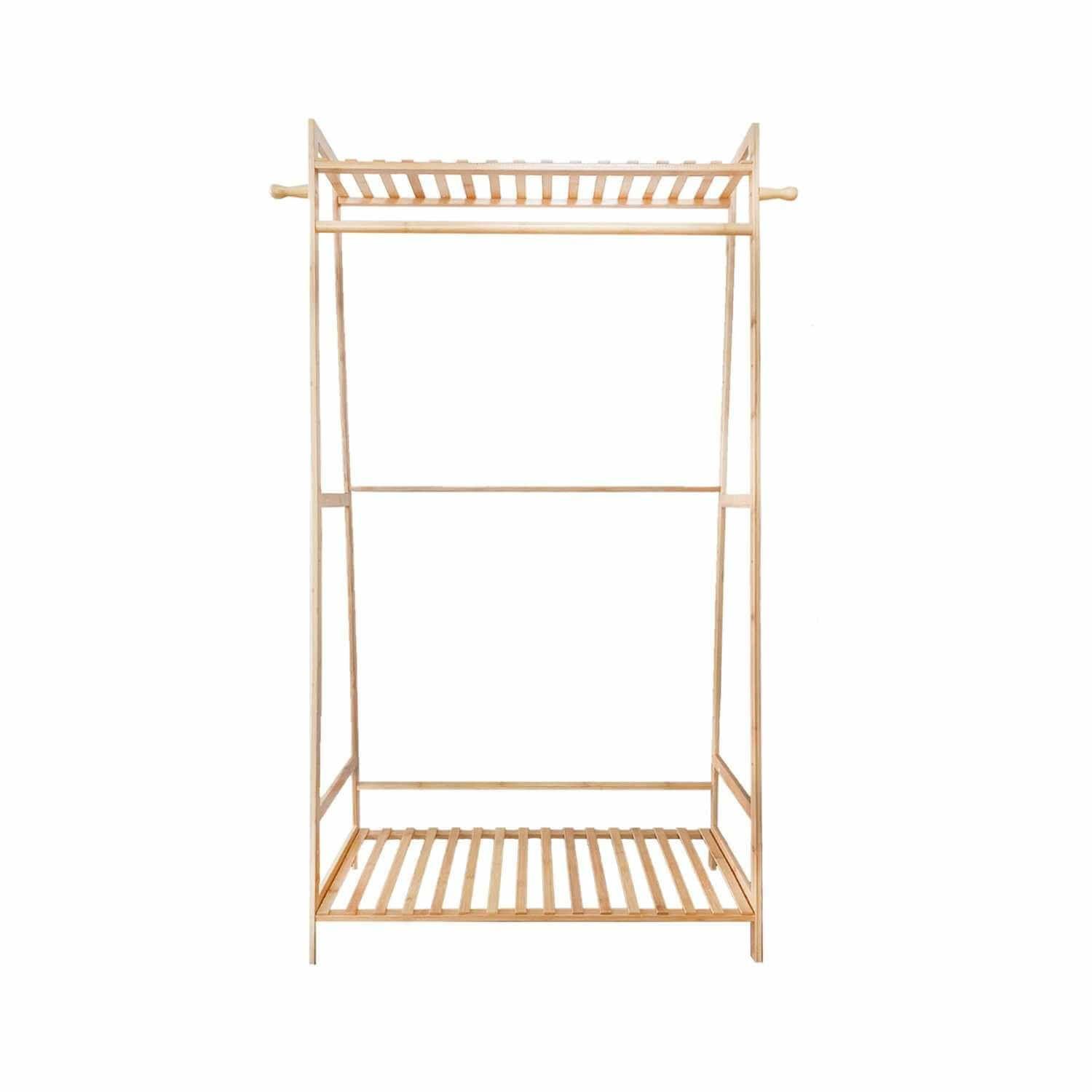 Perchero organizador de madera 80x40x145 cm-0