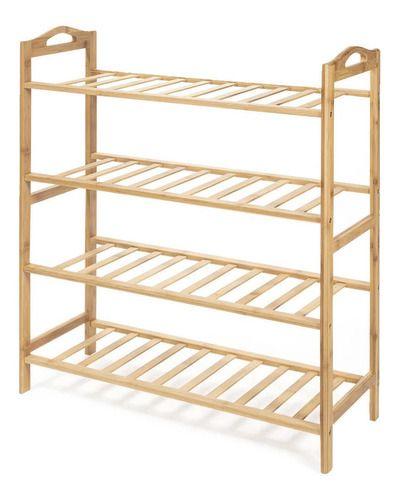 Estante de bambú 4 niveles 67x27 cm-4