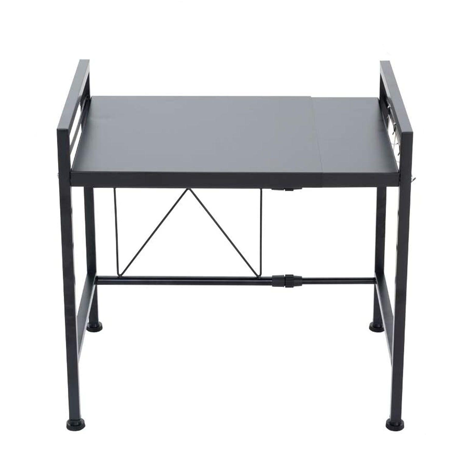 Estante organizador microondas metálico negro 65cm-2