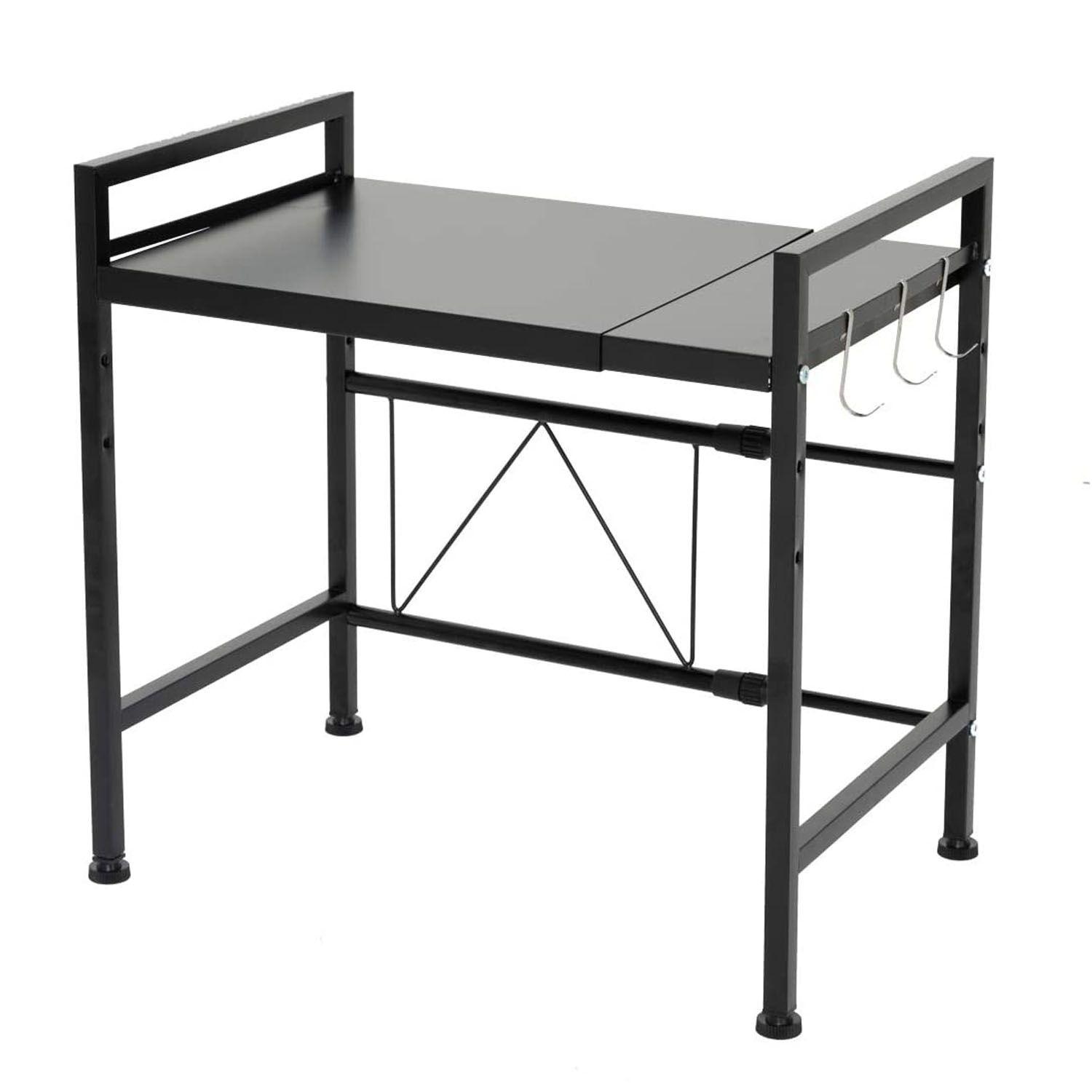 Estante organizador microondas metálico negro 65cm-3