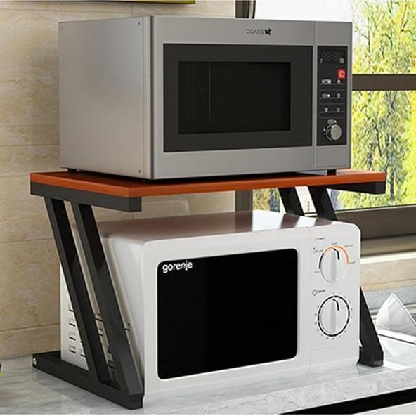 Estante organizador microondas madera negro/cafe 38x57x38 cm-3