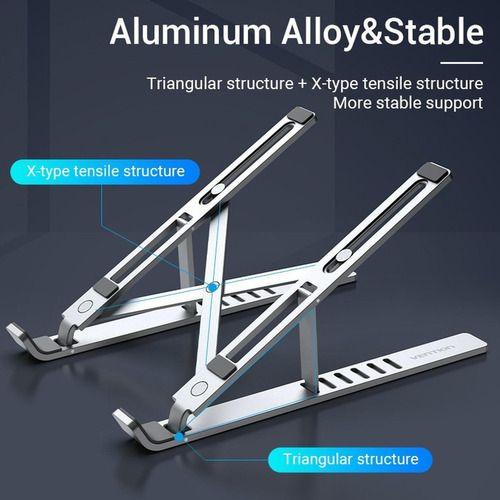 Soporte alzador plegable para notebook de aluminio-8