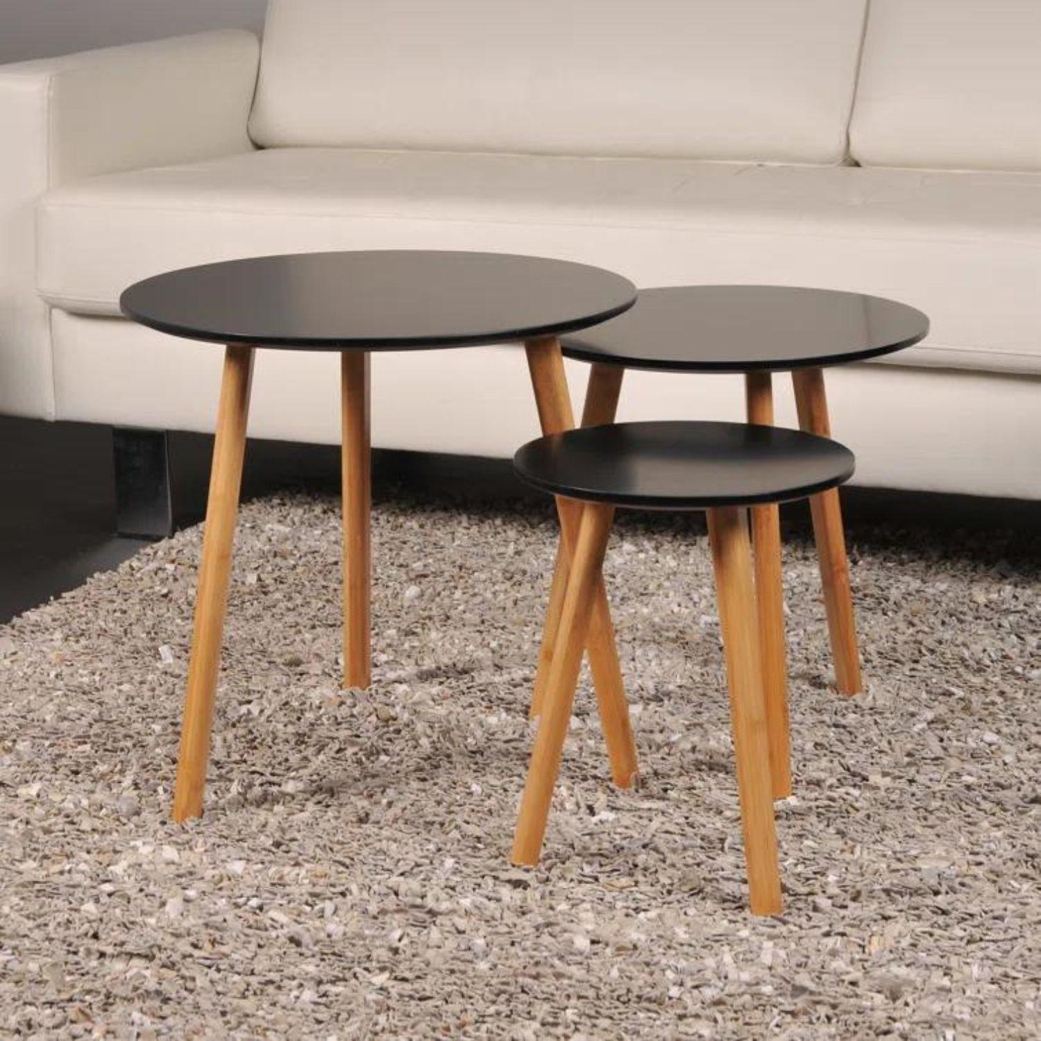 Set mesa de centro 3 niveles arrimo negro-3