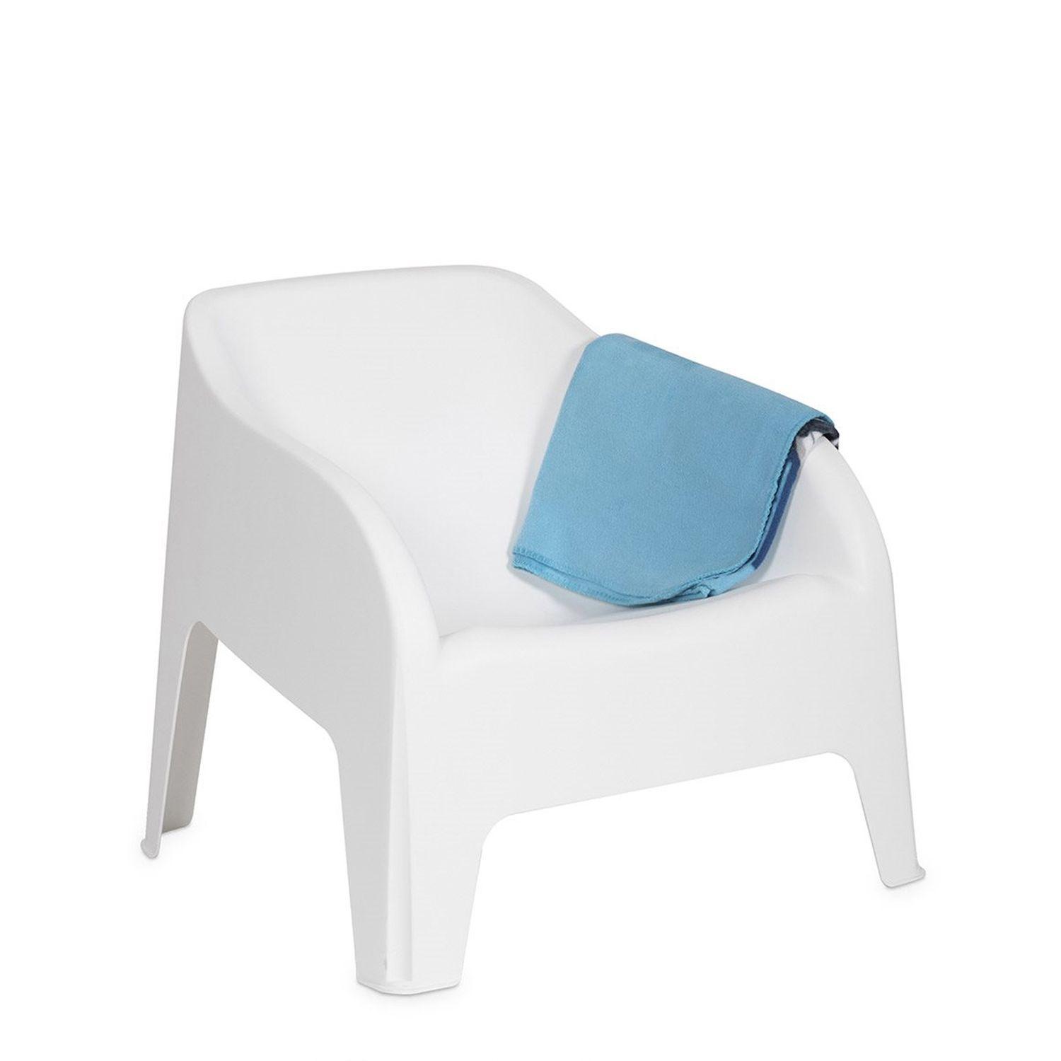 Silla de jardín italiana poltrona resina blanco 79x76,5x70cm-3