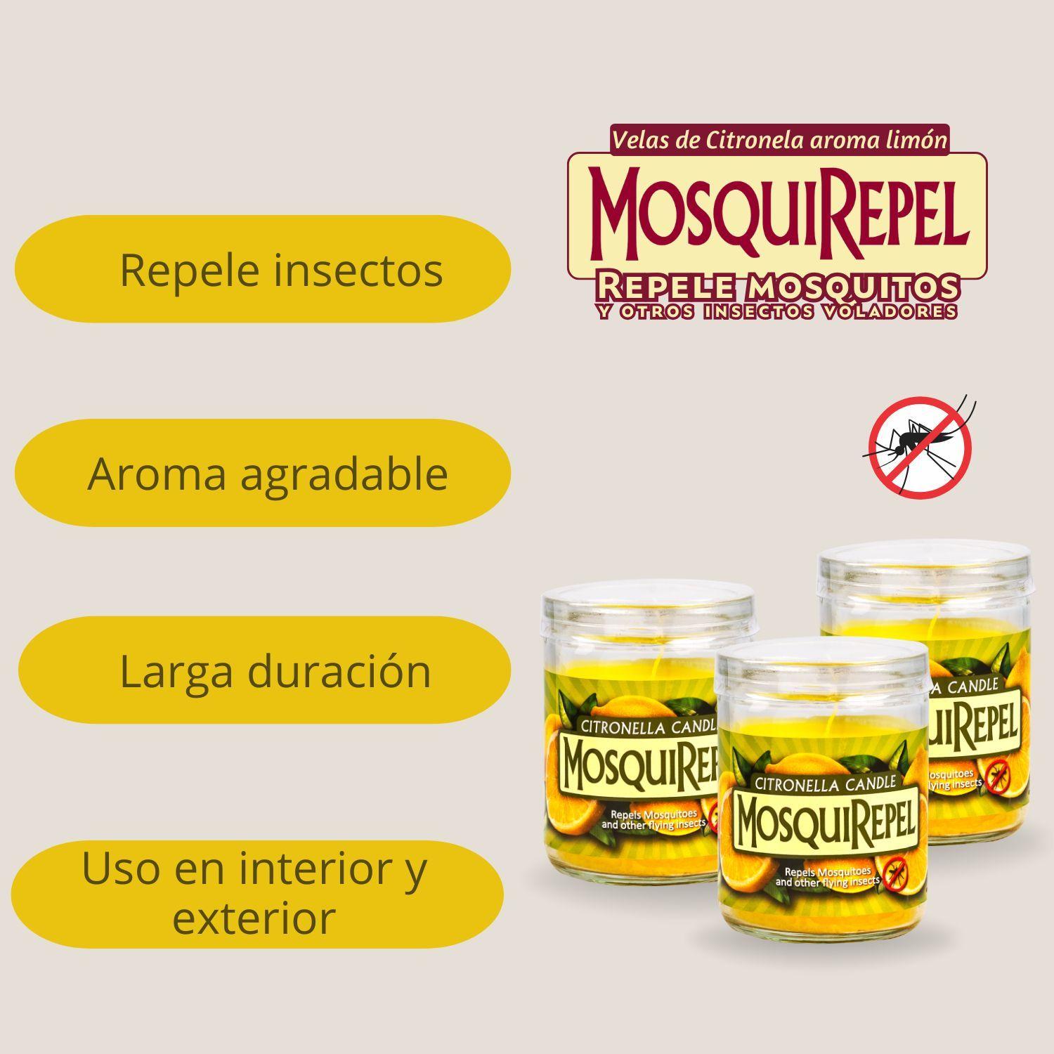 Vela de citronela repelente de mosquitos 100 gr Mosquirepel-2