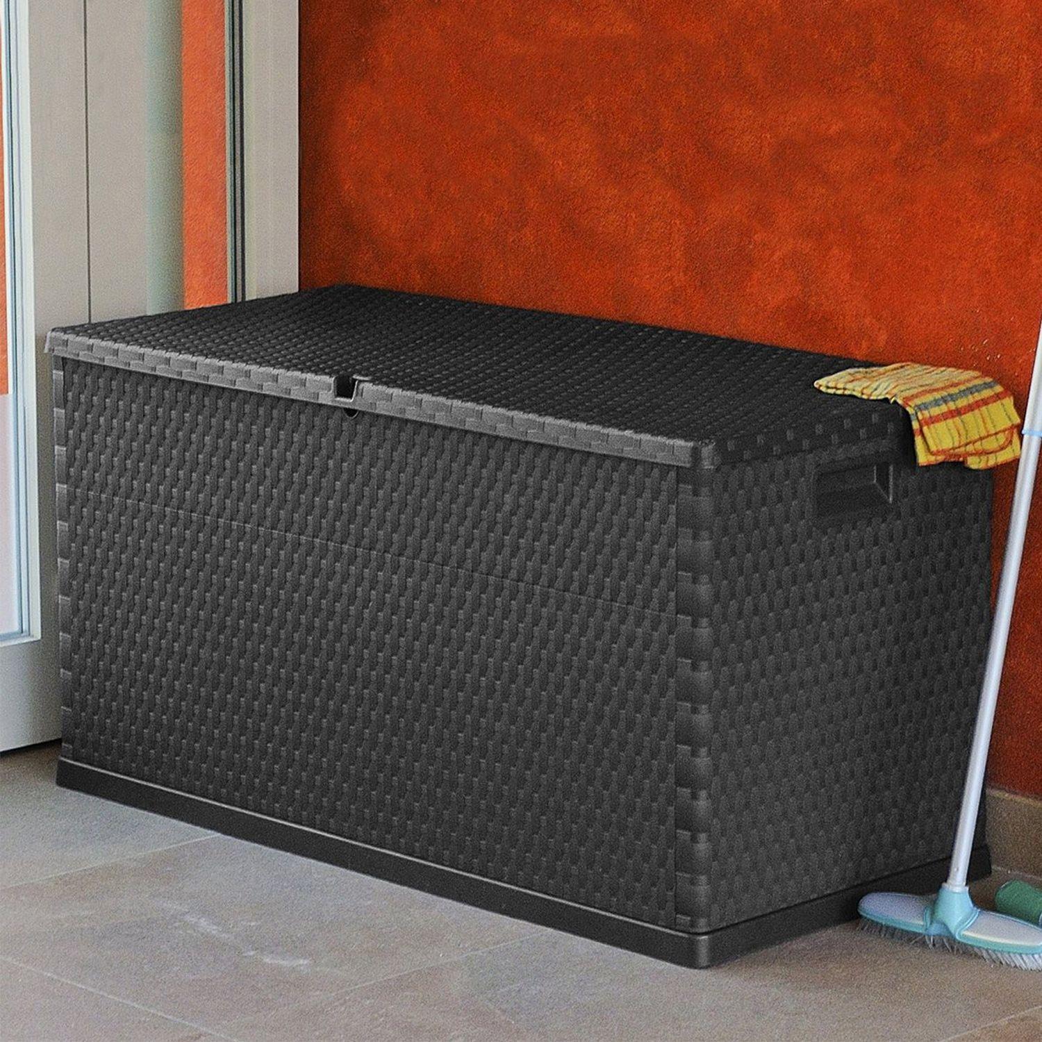 Baúl de jardín multiuso italiano 119x55x63cm 420l grafito-2