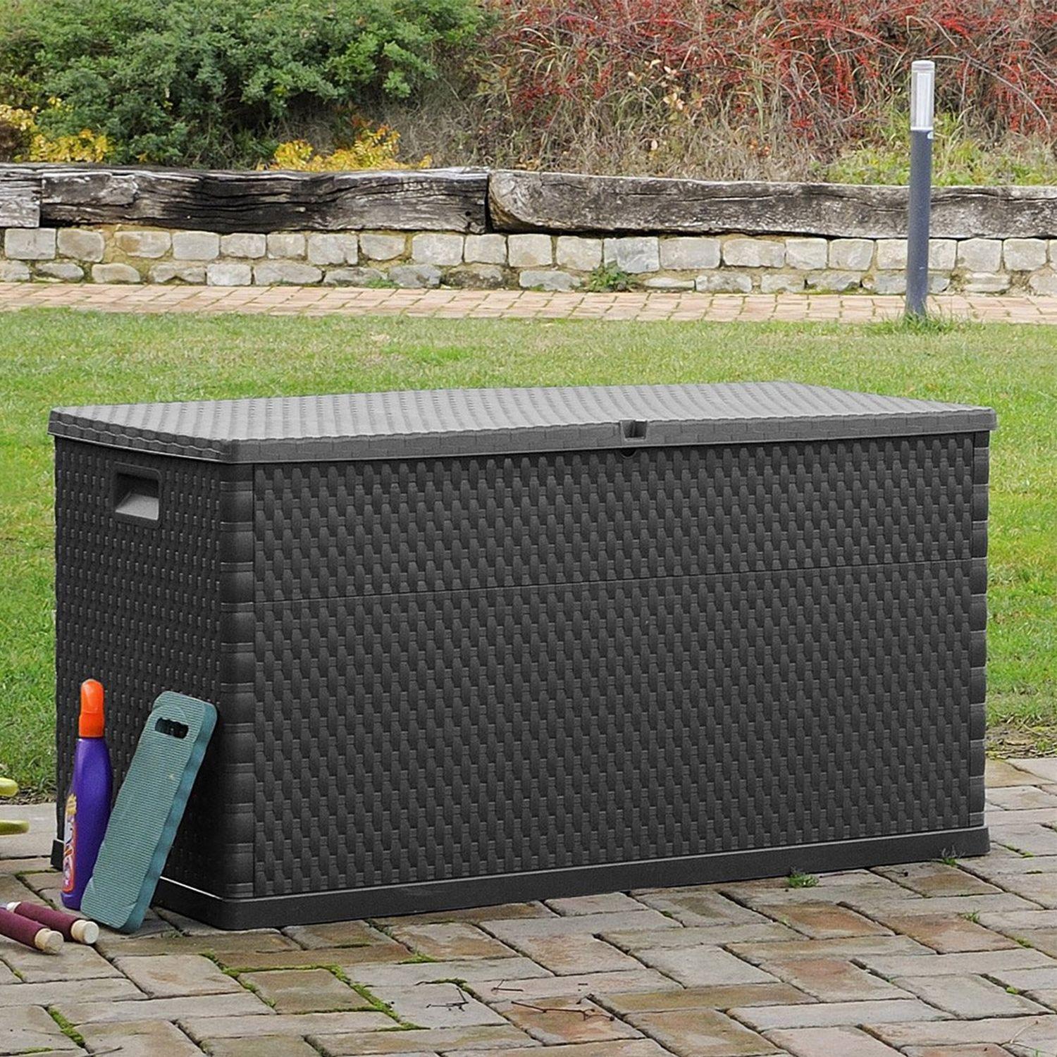 Baúl de jardín multiuso italiano 119x55x63cm 420l grafito-3