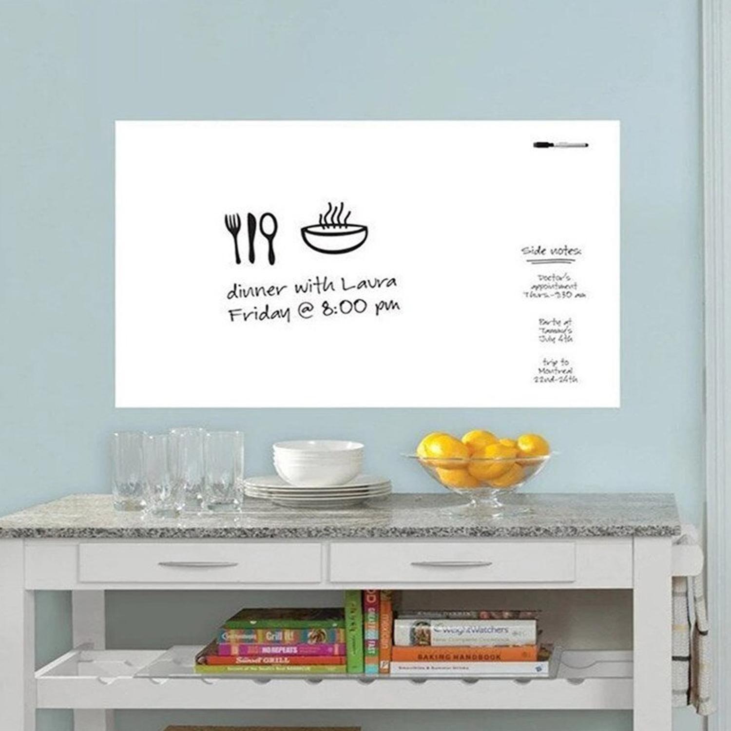 Pizarra sticker blanco para muro 45x200 cm-2