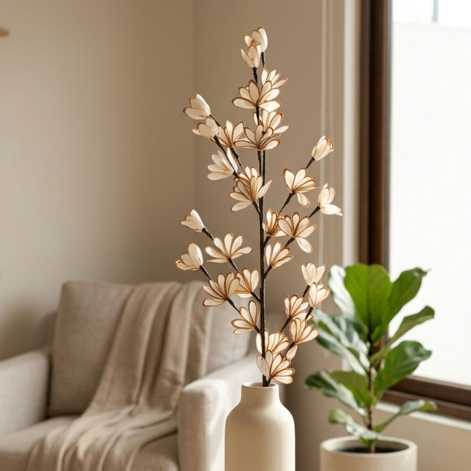 Ramo natural brotes beige 90 cm-3