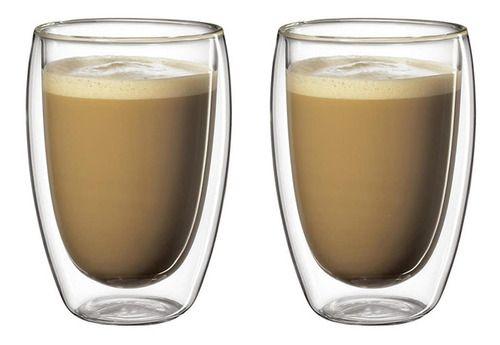 Set 2 vasos de café vidrio doble pared 400 mlo-6