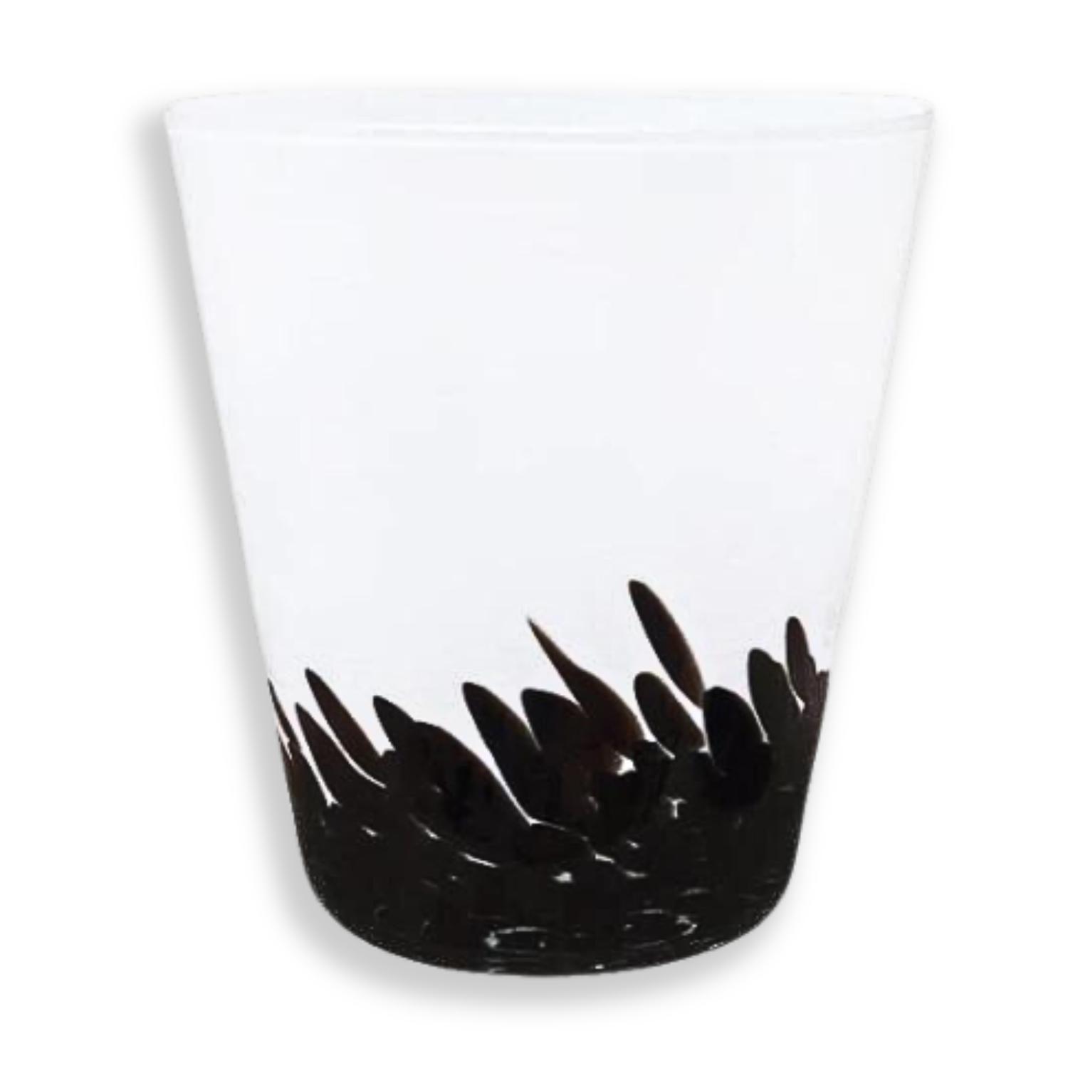 Florero de vidrio fabricado en polonia 16 cm negro-2