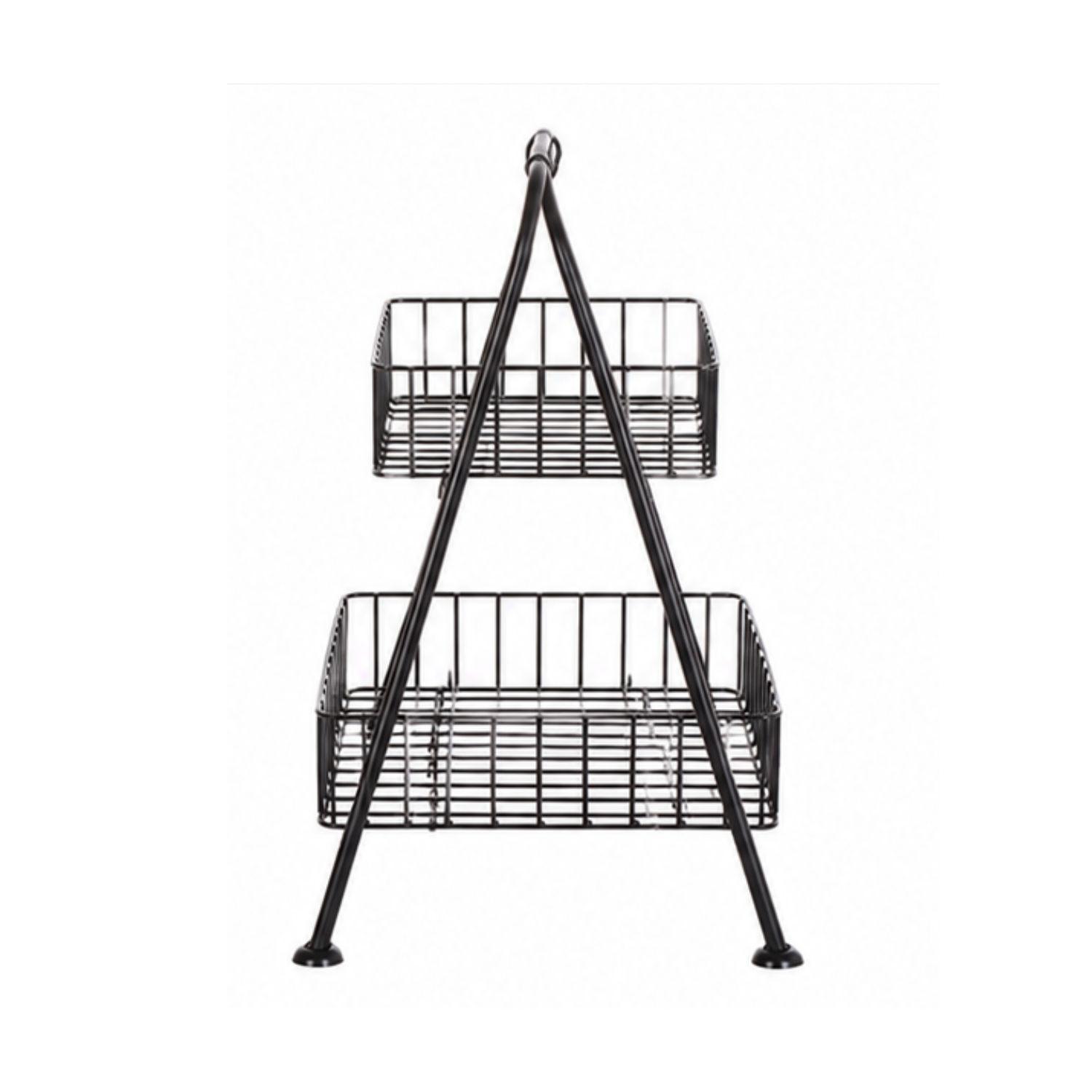 Organizador multiuso canastos 2 niveles metal-2