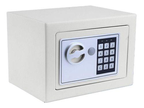 Caja fuerte de acero con teclado digital blanca-5