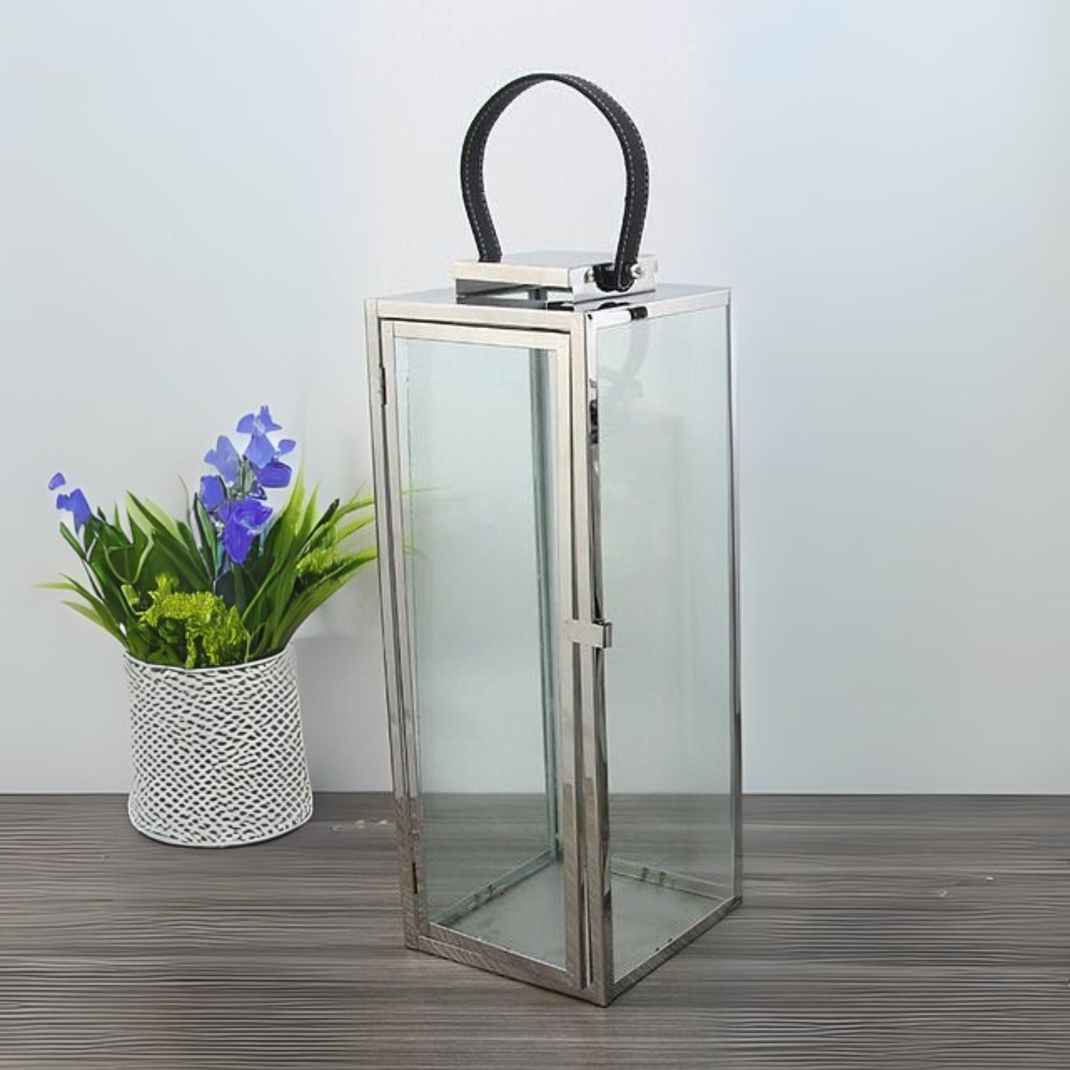 Farol con asa de cuero 50 cm-3