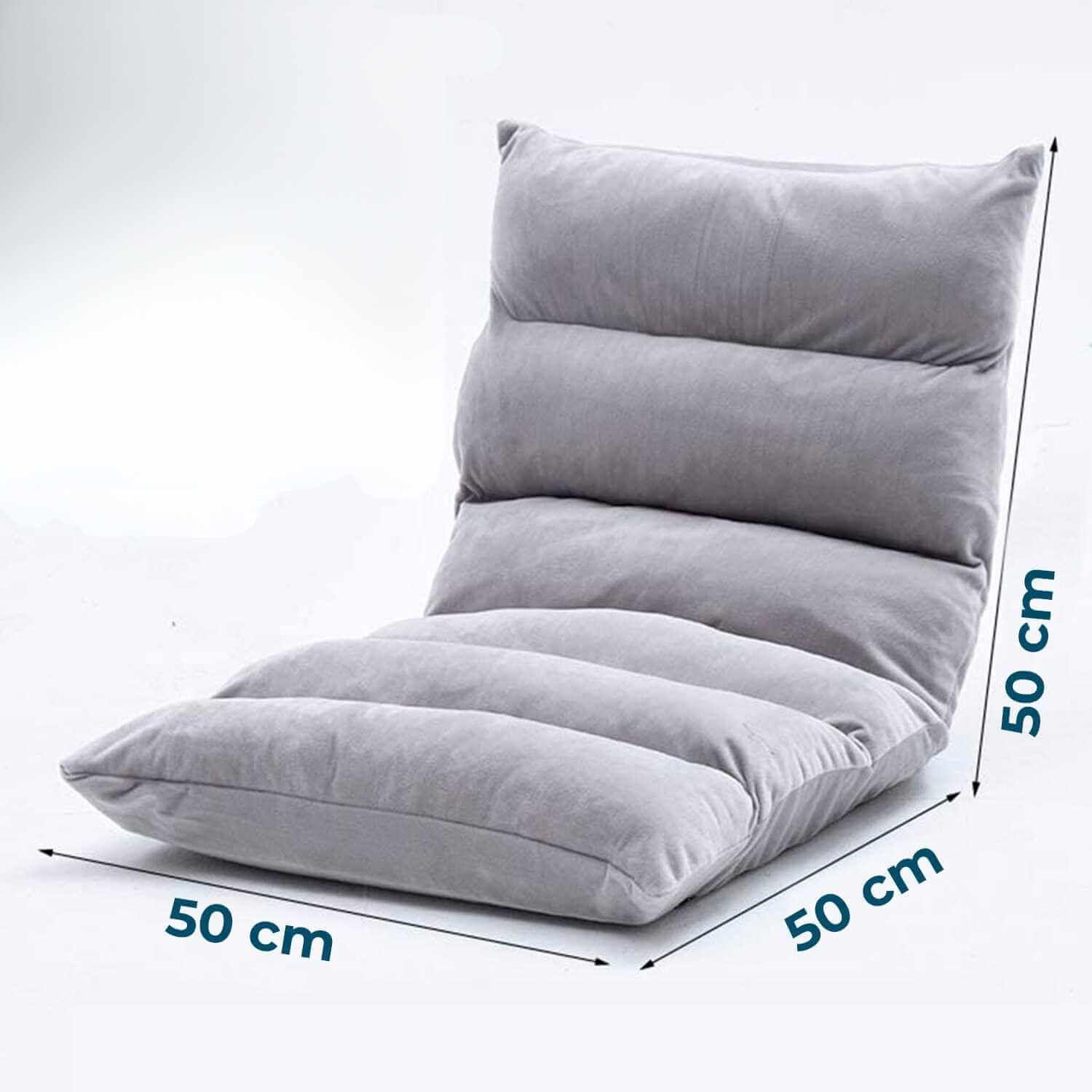 Cojín puf sofá reclinable - gris-1