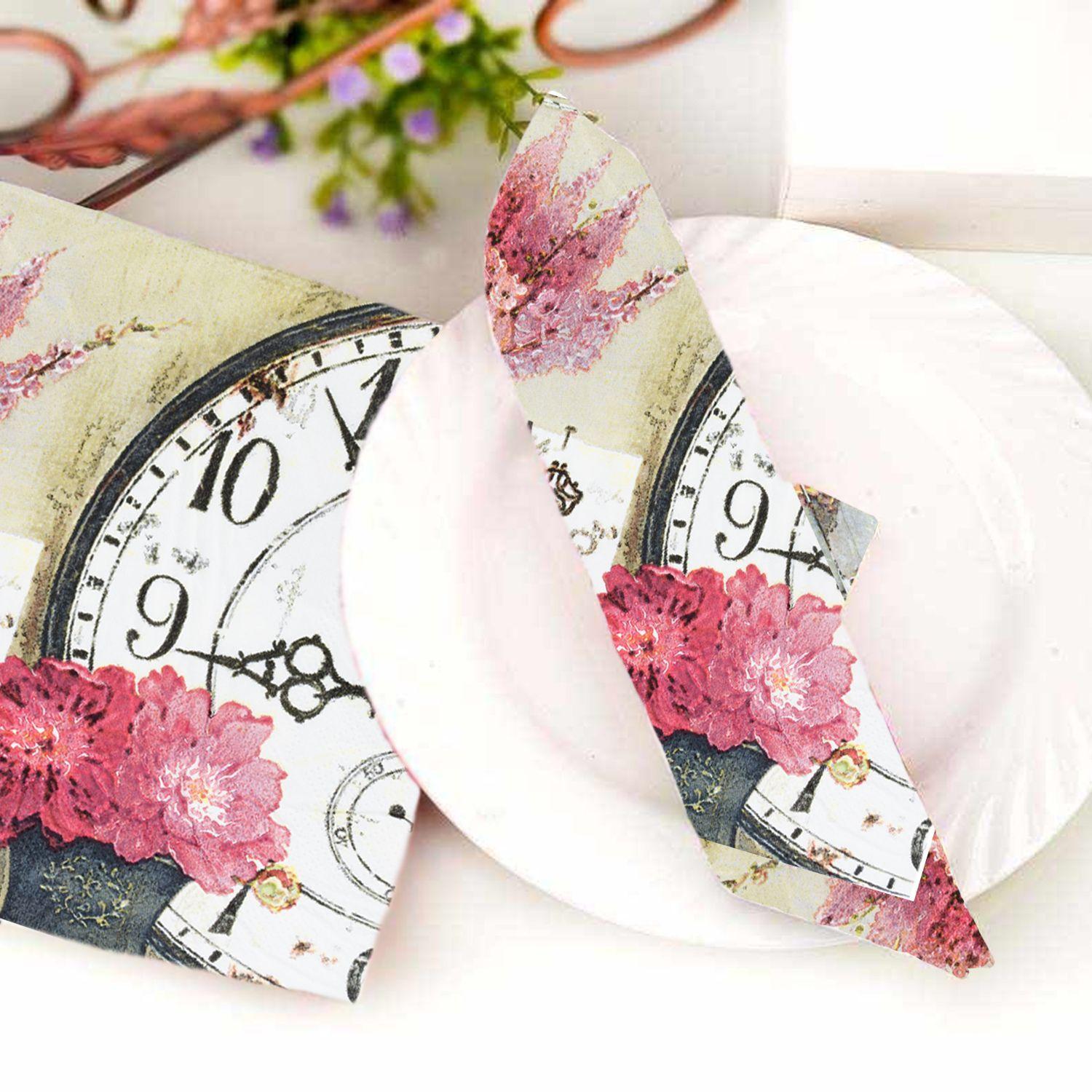 Pack 4 Paquetes De Servilletas Diseño Rosa-2