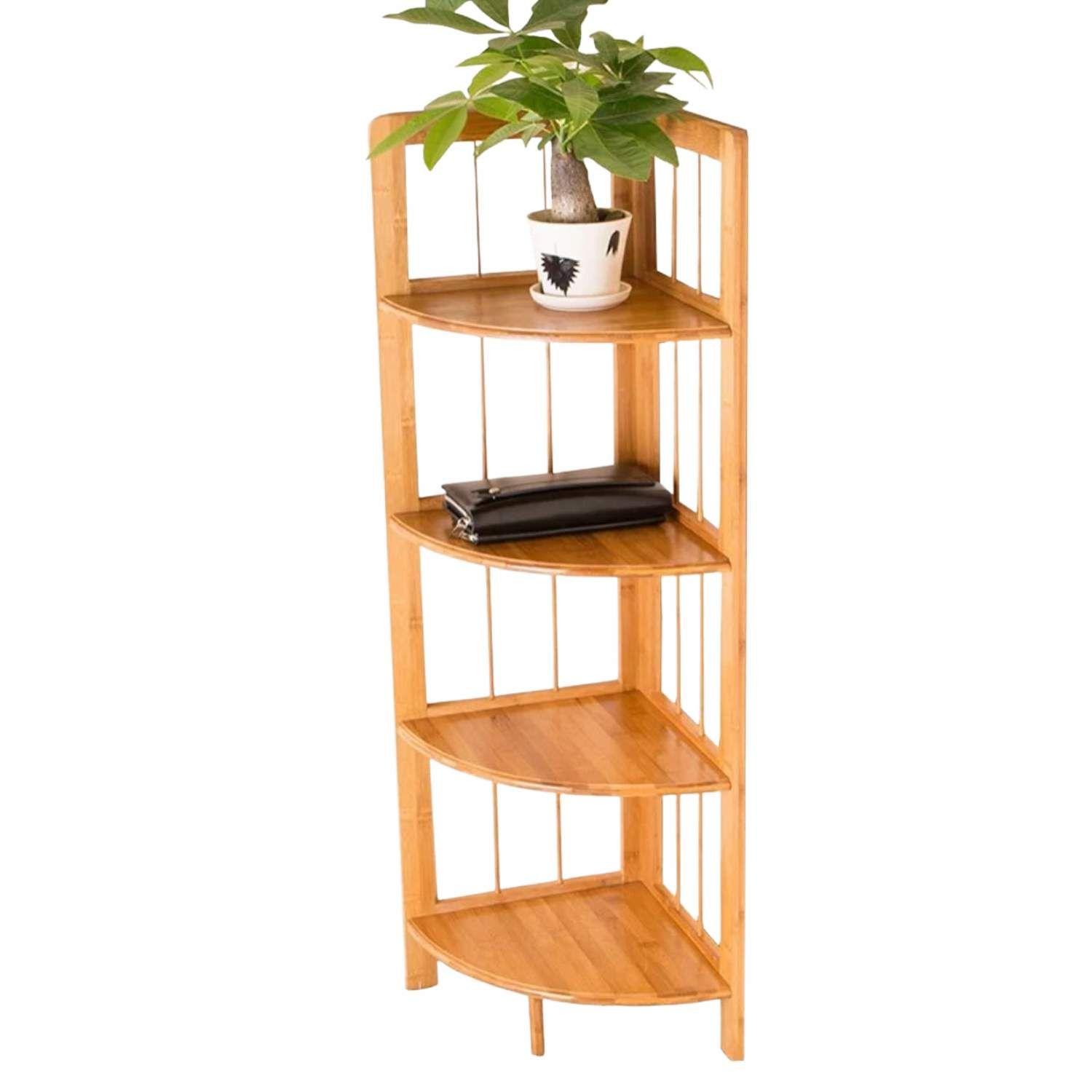 Repisa esquinero de madera 4 niveles natural-2