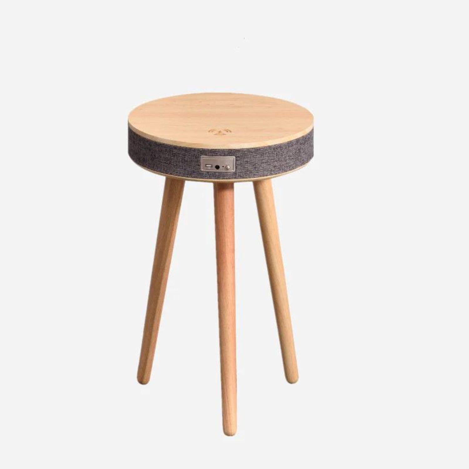 Mesa Nórdica con parlante y cargador inalámbrico-1