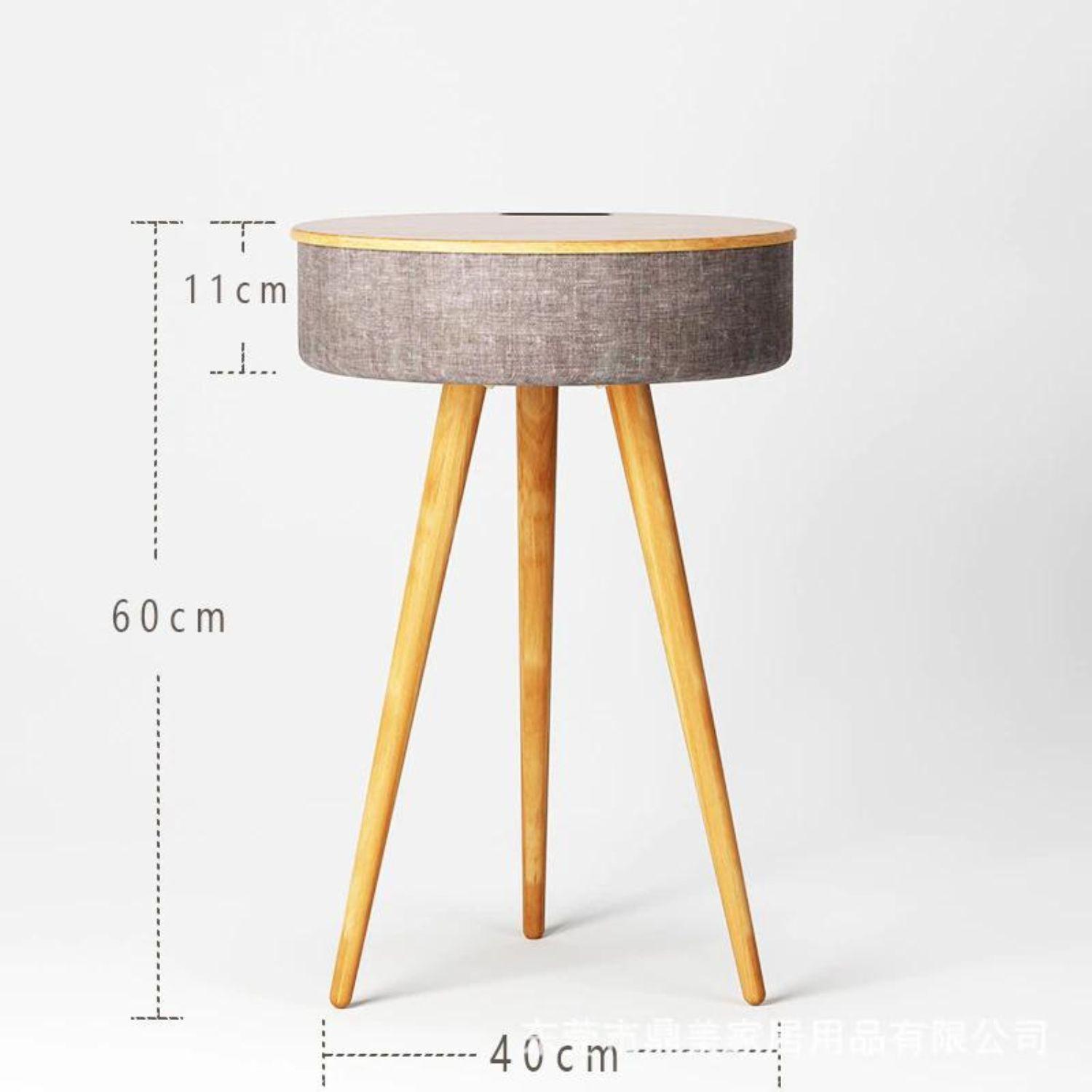 Mesa Nórdica con parlante y cargador inalámbrico-2