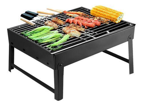 Parrilla plegable y portátil a carbón-6