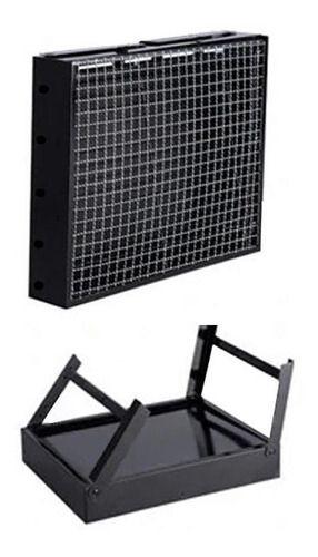 Parrilla plegable y portátil a carbón-8