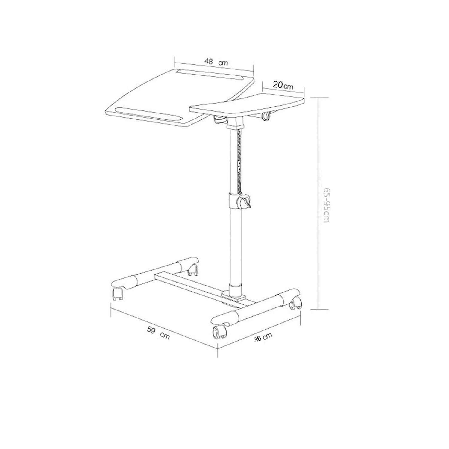 Multimesa ajustable con ventilador para notebook blanca-2