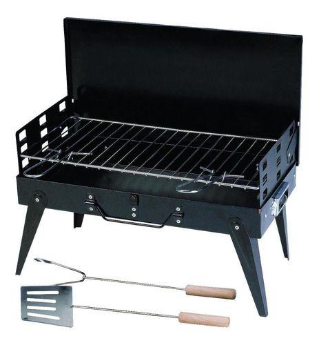 Parrilla portátil a carbón tipo maleta-3