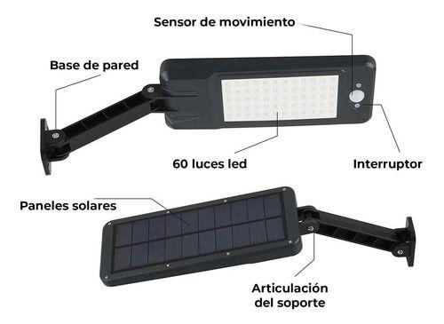 Foco led solar para exteriores con control remoto - negro-7