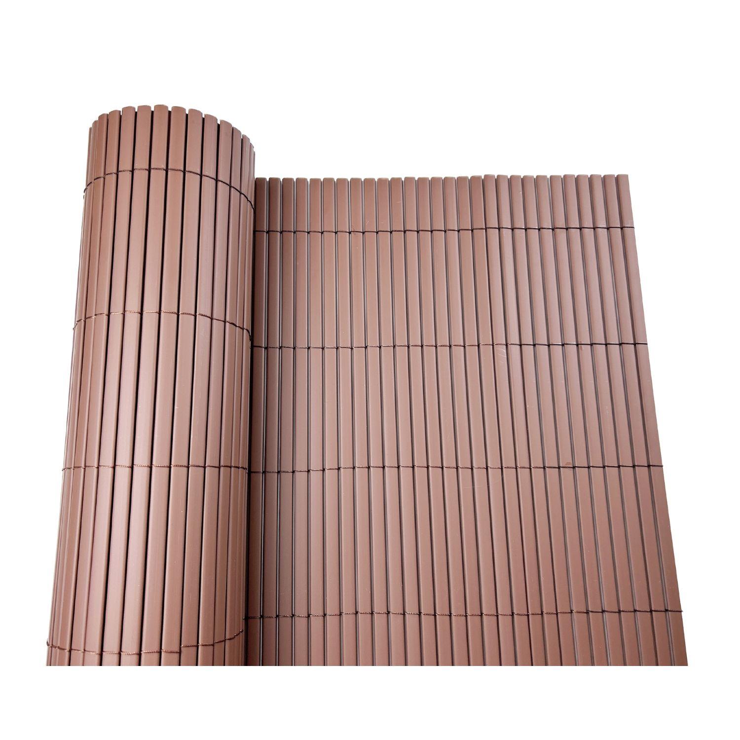 Cierre de terraza y jardín PVC café 1x3 m-0