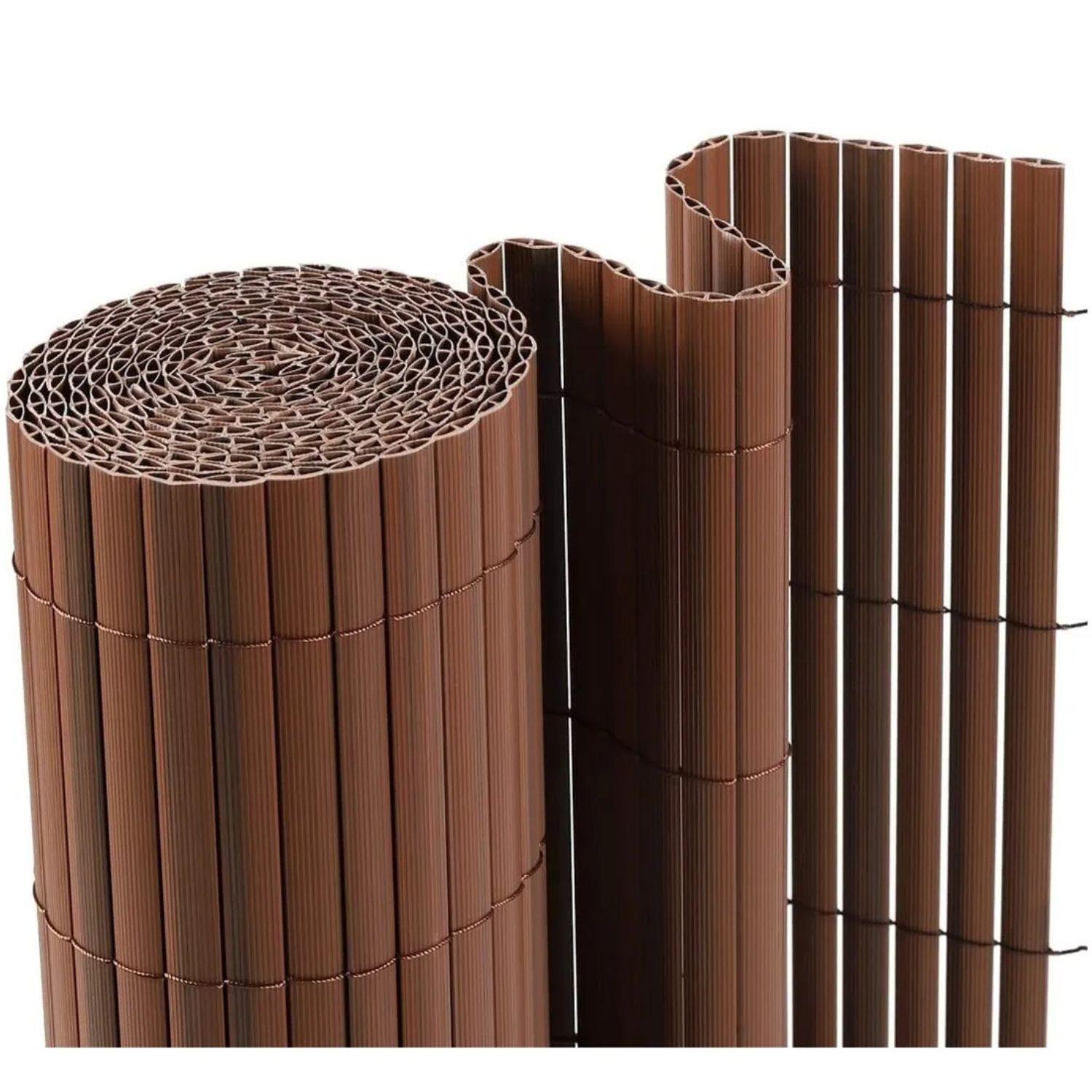 Cierre de terraza y jardín PVC café 1x3 m-1