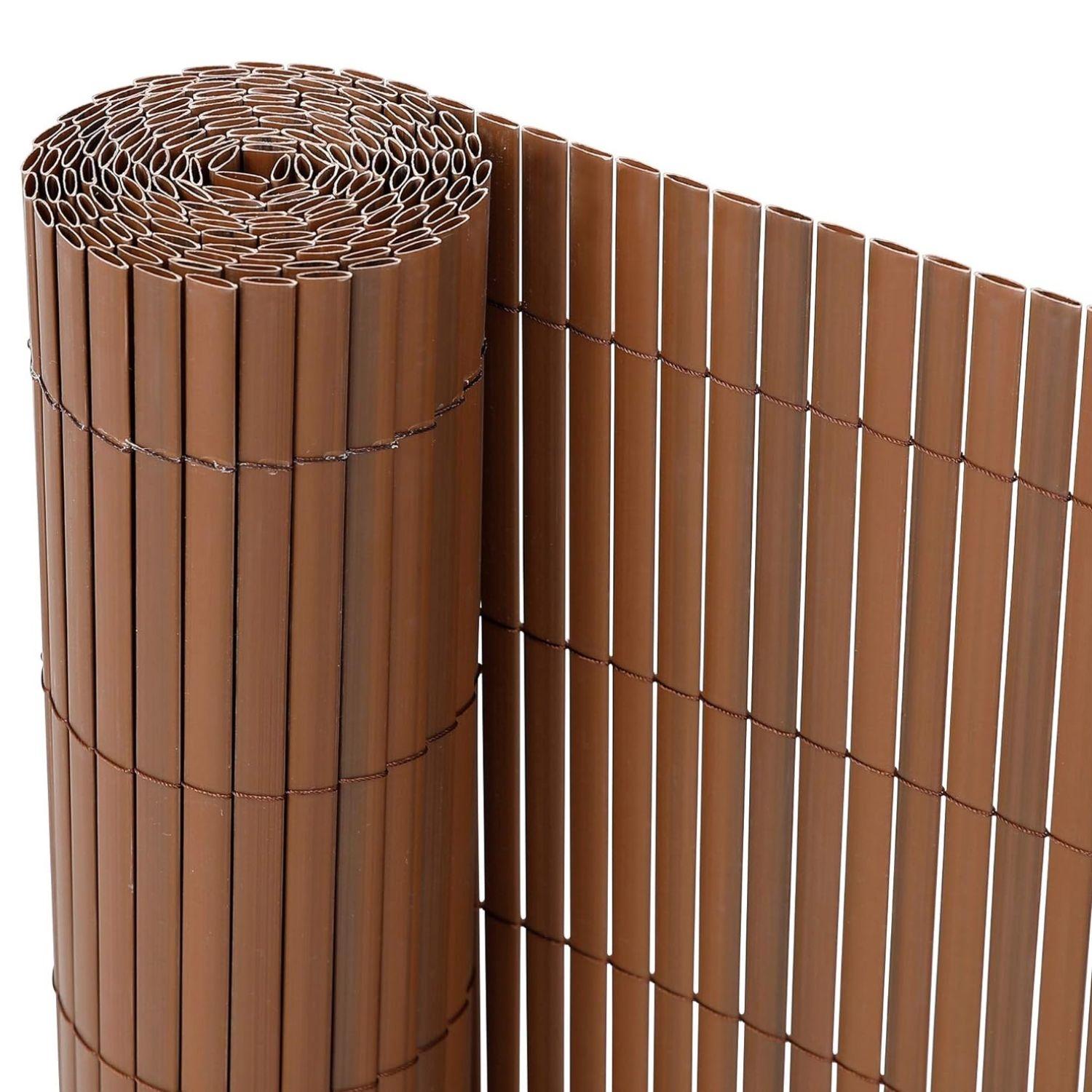 Cierre de terraza y jardín PVC café 1x3 m-2