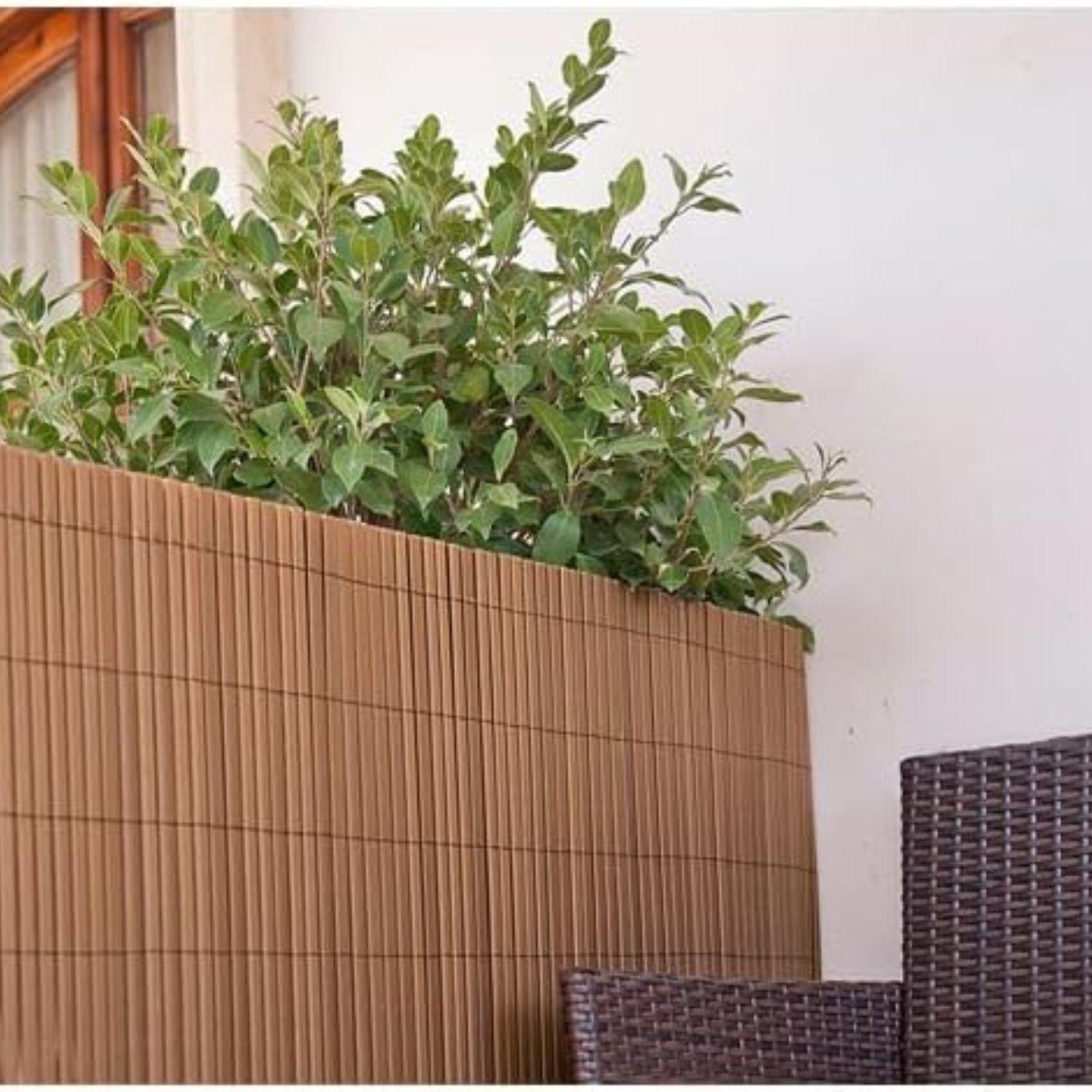 Cierre de terraza y jardín PVC café 1x3 m-5