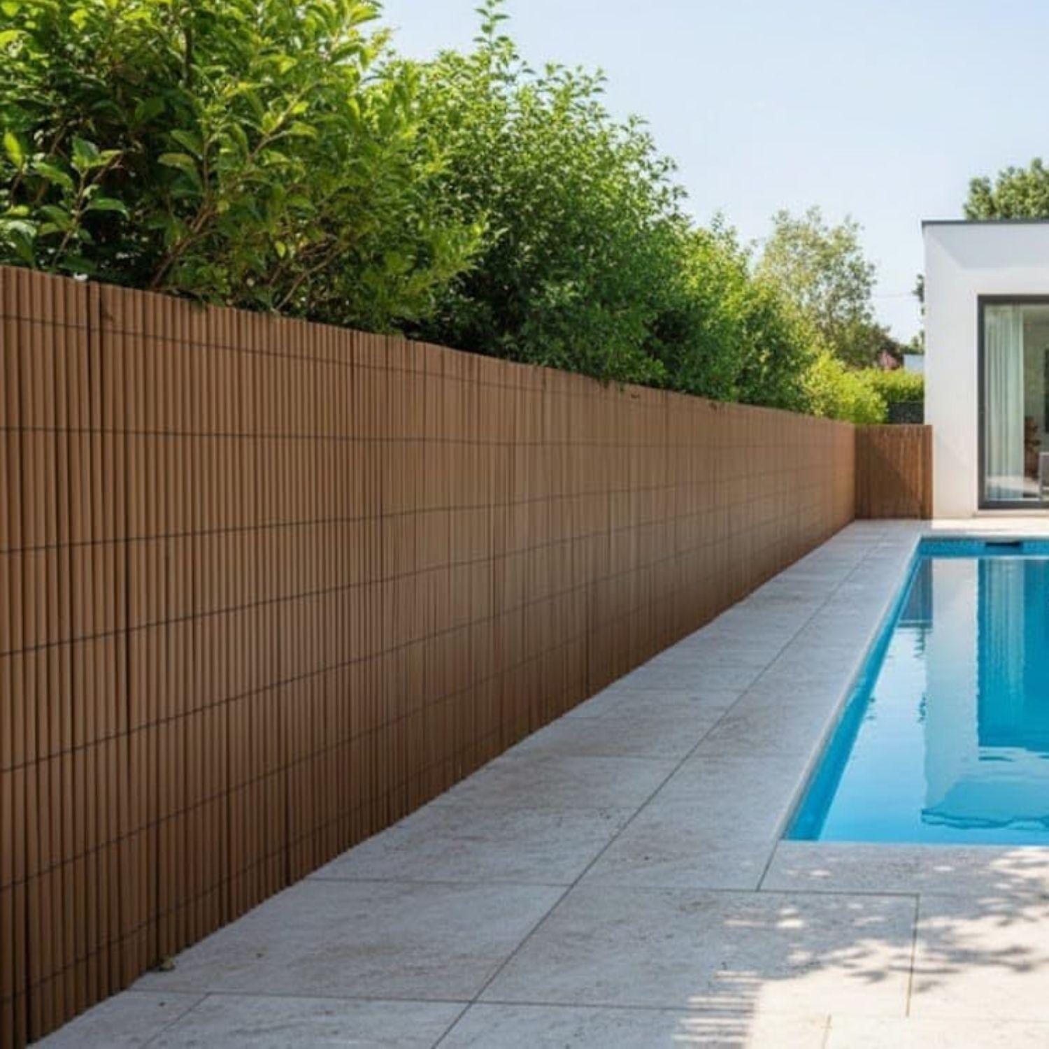 Cierre de terraza y jardín PVC café 1x3 m-7