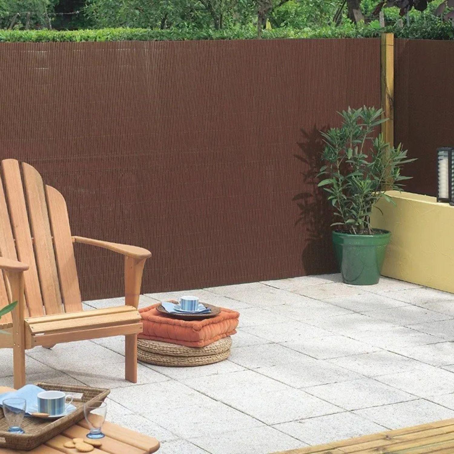 Cierre de terraza y jardín PVC café 1x3 m-8