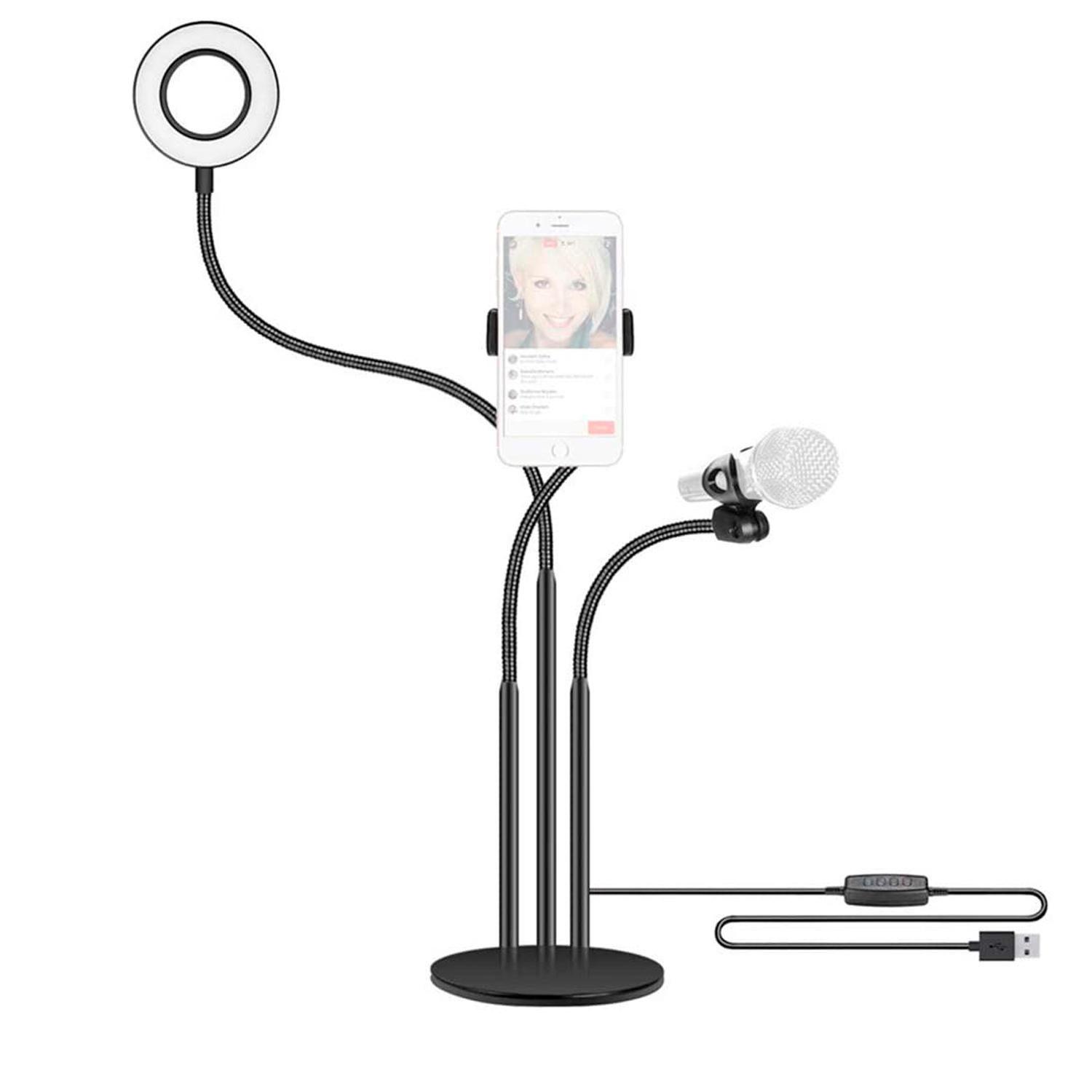 Soporte aro de luz led 3 en 1-3
