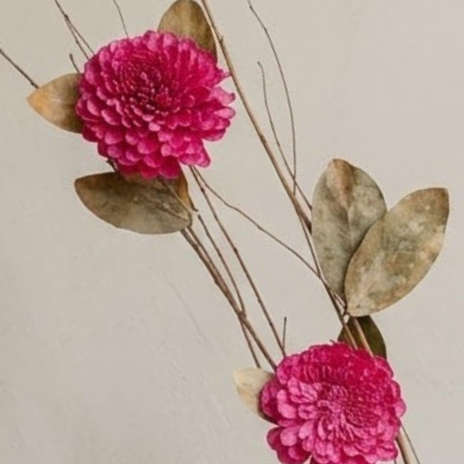 Ramo varas mix flores preservado fucsia 90 cm-3