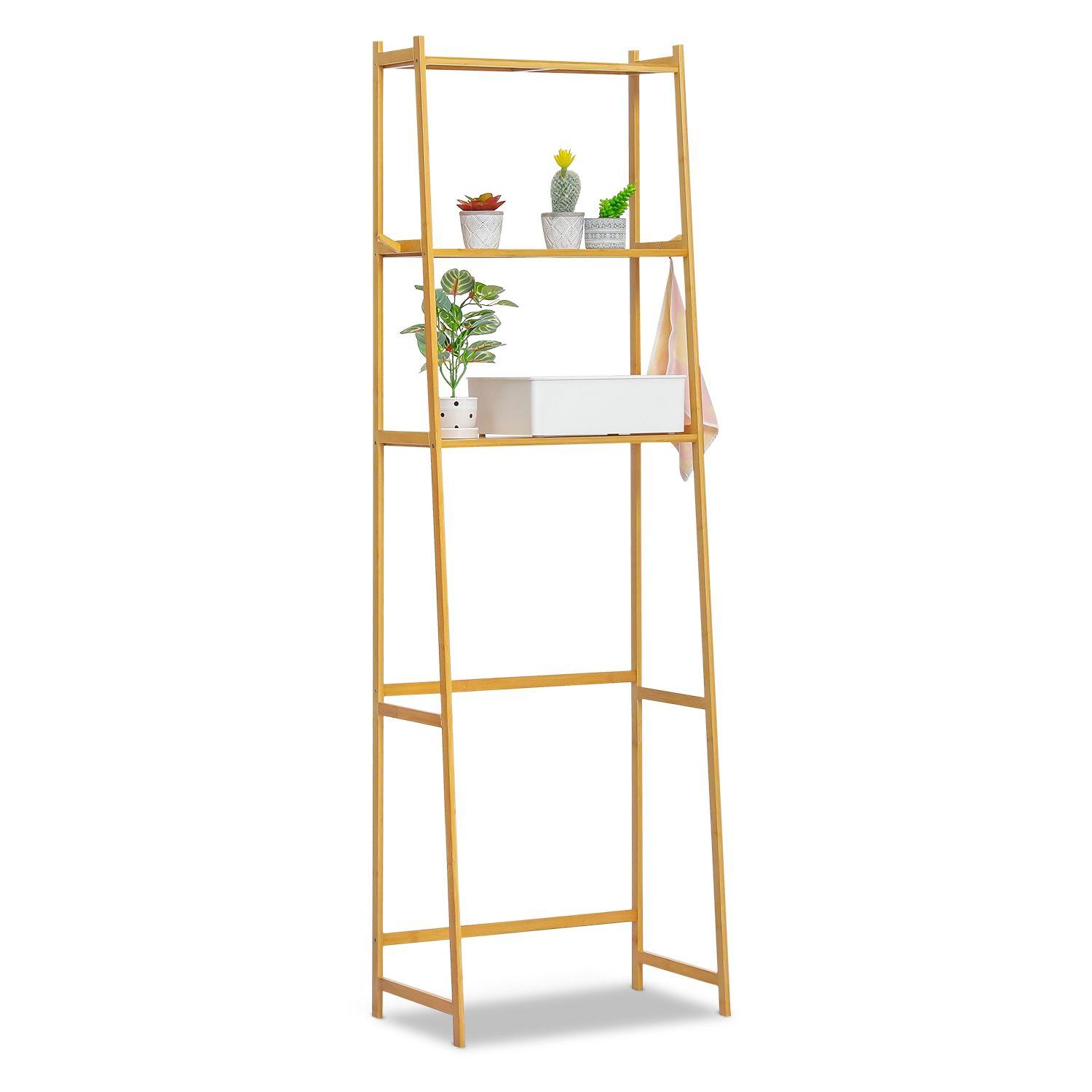 Estante organizador bambú para baños 3 niveles 160x50x30cm-1