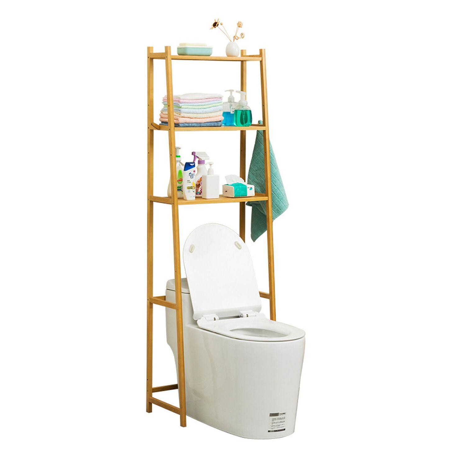 Estante organizador bambú para baños 3 niveles 160x50x30cm-2