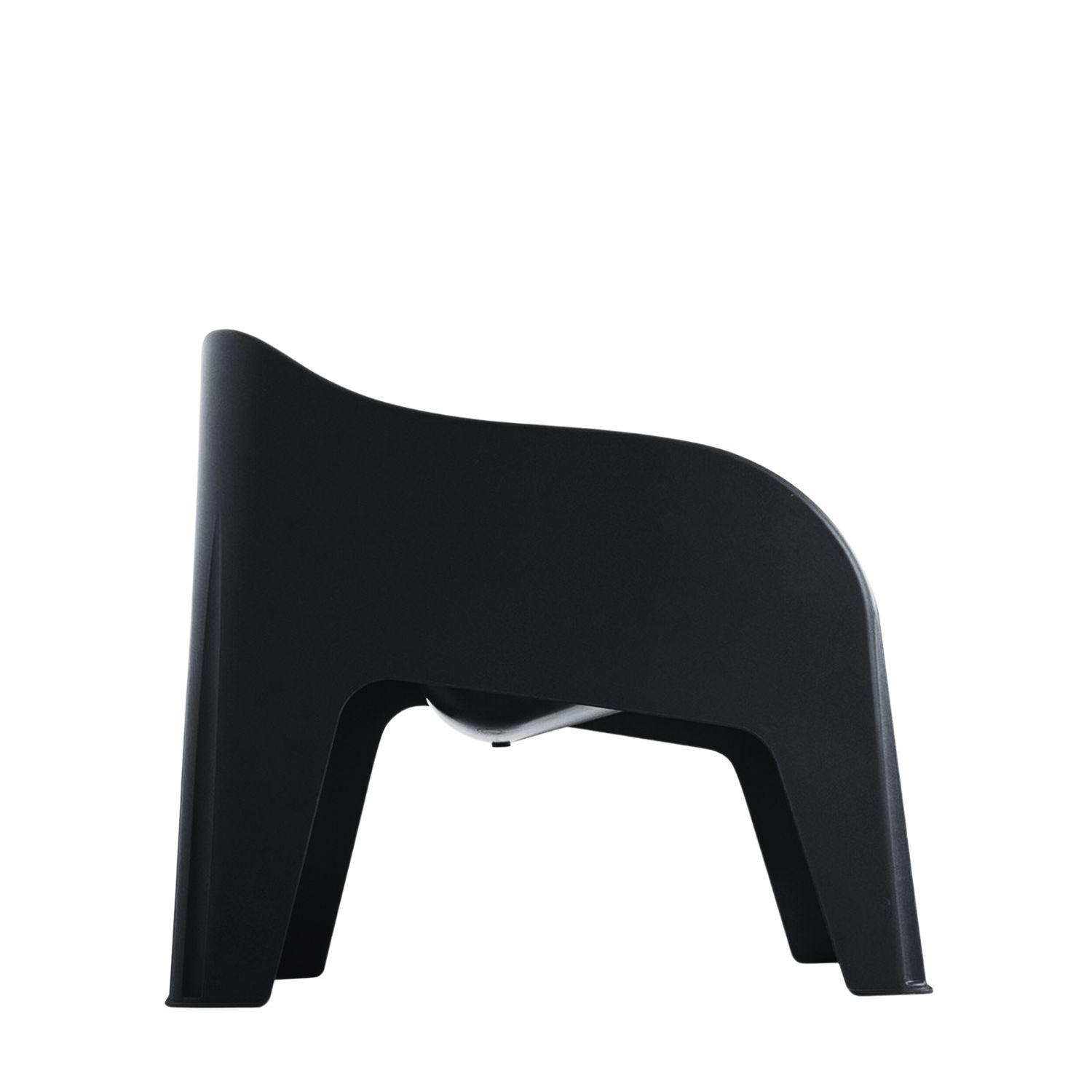 Silla poltrona italiana resina grafito 79x76,5x70 cm-3